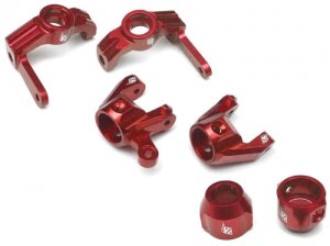 Boom Racing BR682COMBO1R Vaterra K5 Performance Combo Paket mit Werkzeugkoffer (C-Nabe, Achsschenkel vorne, Nabenträger hinten) - 1 Satz Rot für Vaterra K5 Blazer Ascender