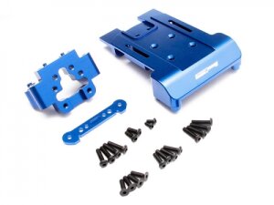 Boom Racing BRECXCOMBO3B Boom Racing Torment Aluminium Lenkerhalterung Combo mit Werkzeugkasten - 3 Stück Blau für ECX Torment