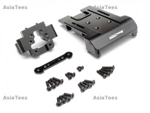 Boom Racing BRECXCOMBO3BK Boom Racing Torment Aluminium Querlenkerhalterung Combo mit Werkzeugkoffer - 3 Stück Schwarz für ECX Torment