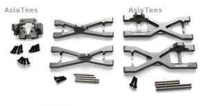 Boom Racing BRECXCOMBO1GM Boom Racing Torment Querlenker Combo Set - 3 Teile mit Werkzeugkoffer Gun Metal für ECX Torment