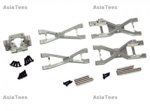 Boom Racing BRECXCOMBO1S Boom Racing Torment Querlenker Combo Set - 3 Teile mit Werkzeugkoffer Silber für ECX Torment