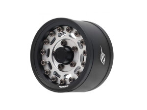 Boom Racing BRPB155014MBKFS ProBuild 1.55" MAG10 Einstellbare Offset Aluminium Beadlock Felgen (2) Matt Schwarz/Flat Silver
