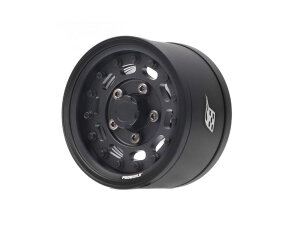 Boom Racing BRPB155011MBKMBK ProBuild 1.55" MAG10 Adjustable Offset Aluminium Beadlock Felgen (2) Matte Black/Matte Black