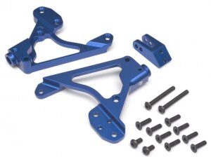 Boom Racing BR682004B Aluminium Federbeinbrücke vorne - 1 Paar Blau für Vaterra K5 Blazer Ascender