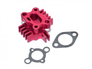 Boom Racing 5B049R Baja 5B/5T Kühlkörper Ansaugkrümmer Rot für HPI Baja 5B RTR/5B SS/5T