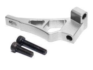 Boom Racing 5B032S 5B/5T Aluminium Lüfterhaube Motorhalterung hinten Silber für HPI Baja 5B RTR/5B SS/5T