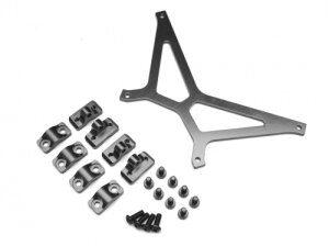 Boom Racing BR648017GM Aluminium-Batteriehaltergurt - 1 Stück Gun Metal für Axial Yeti