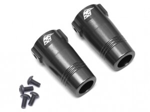 Boom Racing BR247012BK Aluminium-Hinterachssperre (2) Schwarz für Axial Wraith