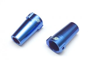 Boom Racing BR247012B Aluminium-Hinterachsenverriegelung (2) Blau für Axial Wraith