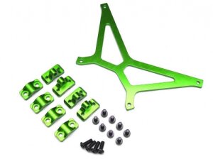 Boom Racing BR648017G Aluminium Batterijgordel 1 stuk groen voor Axiale Yeti
