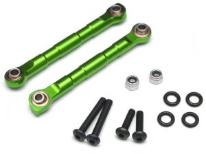 Boom Racing BR648024G Aluminium-Anti-Swaybar-Links - 1 Paar Grün für Axial Yeti