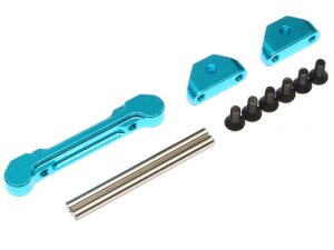 Boom Racing BR983006LB Aluminium Frontlenkerhalterung Set Hellblau für Tamiya TA07