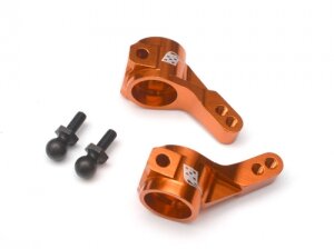 Boom Racing BR862002OR Aluminium Achsschenkel vorne - 1 Paar Orange für Kyosho Sandmaster