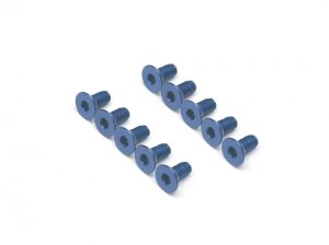 Boom Racing BRHSB36B Aluminium 7075 M3x6 Innensechskant-Flachkopfschrauben Schrauben (10) Blau