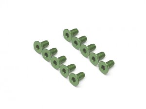 Boom Racing BRHSB36G Aluminium 7075 M3x6 Innensechskant-Flachkopfschrauben Bolzen (10) Grün