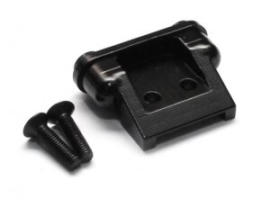 Boom Racing BRECX006BK Aluminium Getriebehalterung - 1Pc Schwarz für ECX Ruckus