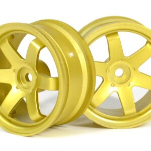 Boom Racing BRTR-5075.6 6-Speichen Radsatz (2St.) Golden Für 1/10 RC Car (6mm Offset)