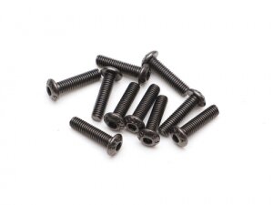 Boom Racing BRASBH3012/ST M3x12mm Rundkopf-Schrauben, selbstschneidend, 12.9 Grad, vernickelt (10)
