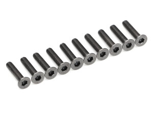 Boom Racing BRASFH2010 M2x10mm Senkkopfschraube 12.9 Qualität vernickelt Schrauben (10)