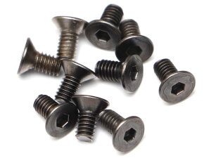 Boom Racing BRASFH2505 M2.5x5mm Senkkopfschraube 12.9 Grad vernickelt Schrauben (10)