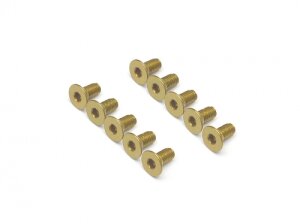 Boom Racing BRHSB36BJ Gold eloxierte Legierung M3x6 Innensechskant Flachkopfschrauben Schrauben (10)