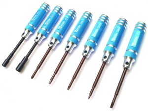 Team Raffee BRQ90283B Mini Tools Set (7tlg.) 1 Set with Carry-Bag Blue