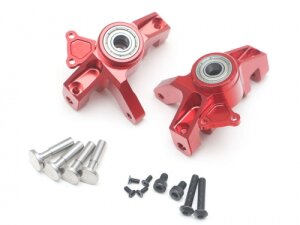 Team Raffee TRC/113701R Aluminium Achsschenkel vorne (2) Rot für Team Losi Super Rock Rey