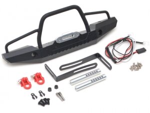 Team Raffee TRC/302334 Stahlstoßstange mit Haken und LED-Licht 1 Satz für Traxxas TRX-4