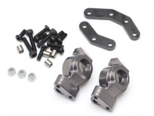 Team Raffee TRC/1059001GM Aluminium Achsschenkel vorne (2) Gun Metal für Element RC Enduro