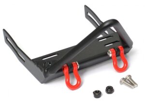 Team Raffee TRC/302251BK Realistic Steel Stinger Frontstoßstange mit Abschlepphaken Schwarz für Axial SCX10