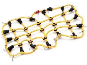 Team Raffee TRC/302308LY Schaal Accessoires Elastische bagage net met haak 20x12cm voor RC Crawler & Truck Yellow