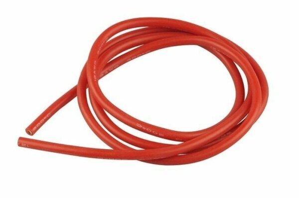 Yuki Model 600166 Silicone cable 4mm x 1m red