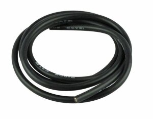 Yuki Model 600169 Câble en silicone 6mm x 1m noir