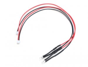 Team Raffee TRC/302569B 3mm 6-12V LED Einheitenset mit JST ZH1.5 Drahtlänge 20 cm (2 Blaue LEDS)