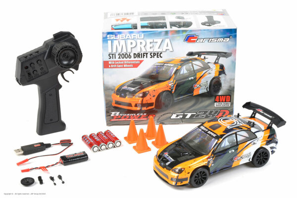 Carisma GT24D Scala 1/24 Micro 4WD Subaru Impreza STi 2006 Drift &ndash; Pronto All'Uso (RTR)