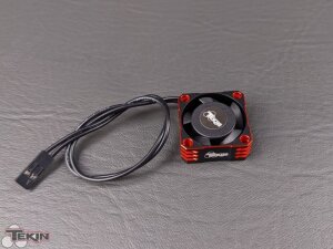 Tekin TT3859 fan 25x25x10 Hiflow blk/red, 2pin 180mm