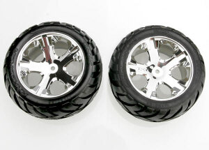 Traxxas TRX3773 Tyres on rim All Star Chrome + Anaconda...