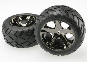 Traxxas TRX3773A Complete wheels Anaconda black-chrome...