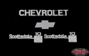 RC4WD RC4ZS0861 Set di emblemi in metallo Chevrolet K10