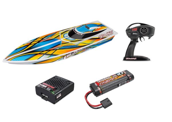 Traxxas TRX38104-8 BLAST 23-inch racing boat with battery + USB-C charger
