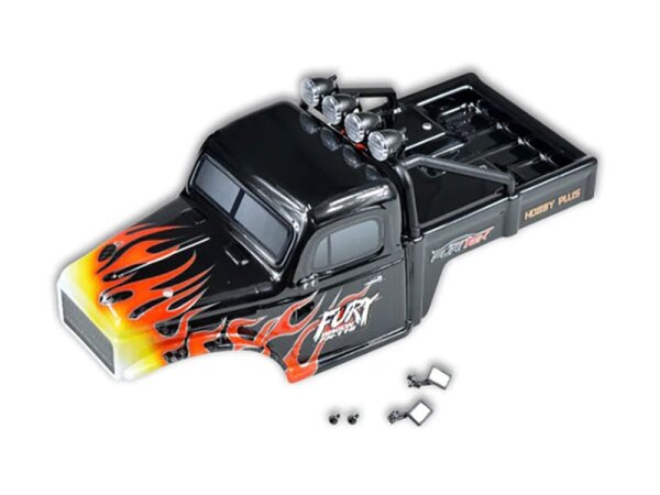FuriTek FUR-2410 Karosserie schwarz mit Flammen