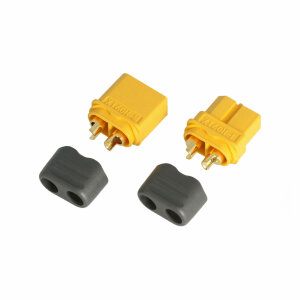 Rockamp RA60120 XT-60 plug and socket (1 pair) with cable strain relief
