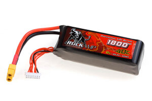 Rockamp RK1800A6S40 LiPo battery 1800mAh 6S 40C XT60 for Goblyn (35x41x111)