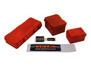 HSPEED HSPY021 Kistenset 3 Stück veschiedene Größen rot