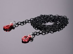 HSPEED HSPY038 Anhängerhaken Metall rot mit schwarzer Kette
