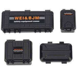HSPEED HSPY053 Werkzeug- und Transportkisten Set schwarz (4teilig)