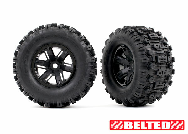 Traxxas TRX7871 tires on rim XMAXX black rims MAXX AT tires buy