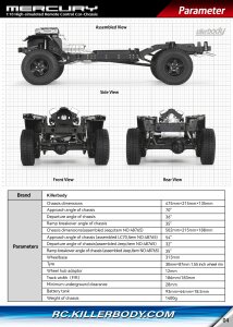 Killerbody 48760 Kit telaio Mercury per Jeep Hard Body 48765