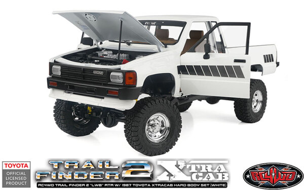 RC4WD Z-RTR0064 Trail Finder 2 LWB met 1987 Toyota Xtracab Hard Body RTR wit