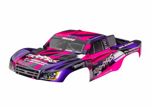 Traxxas TRX5851-PINK body Slash 2WD roze met sticker & clipless